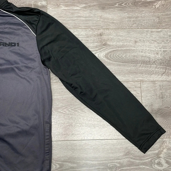AND1 Basketball Full Zip Jacket Gray Black M - Picture 5 of 16